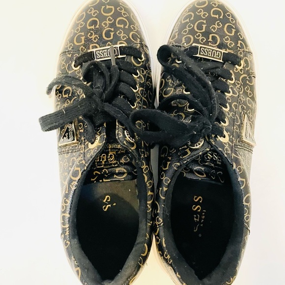 GUESS Black and GOLD Sneakers - Picture 9 of 15